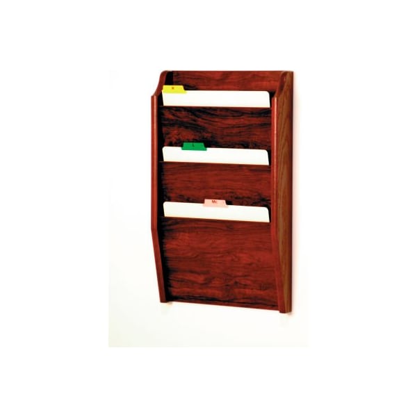 Wooden Mallet 3 Pocket Chart Holder - Mahogany CH14-3MH - main